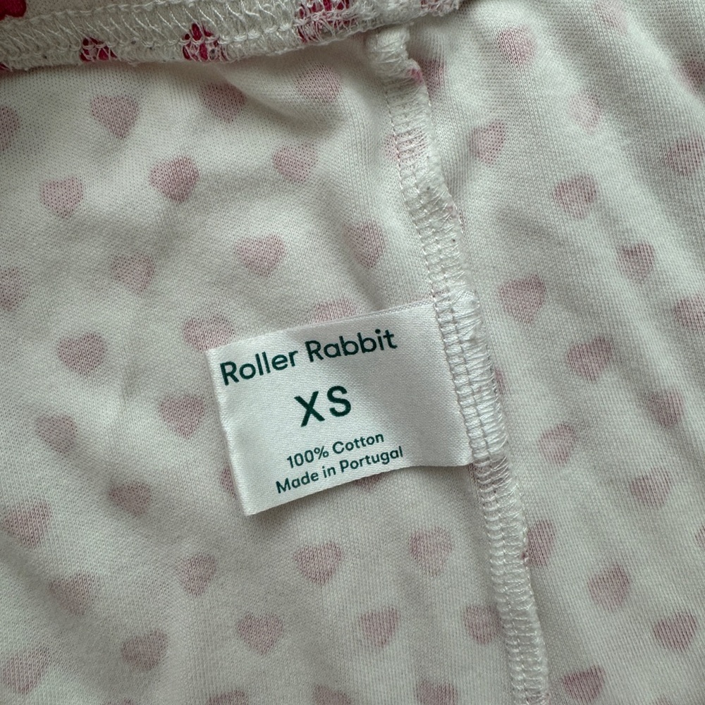 Roller Rabbit Pink Hearts Long sleeve Pajamas size XS - Picture 4 of 4